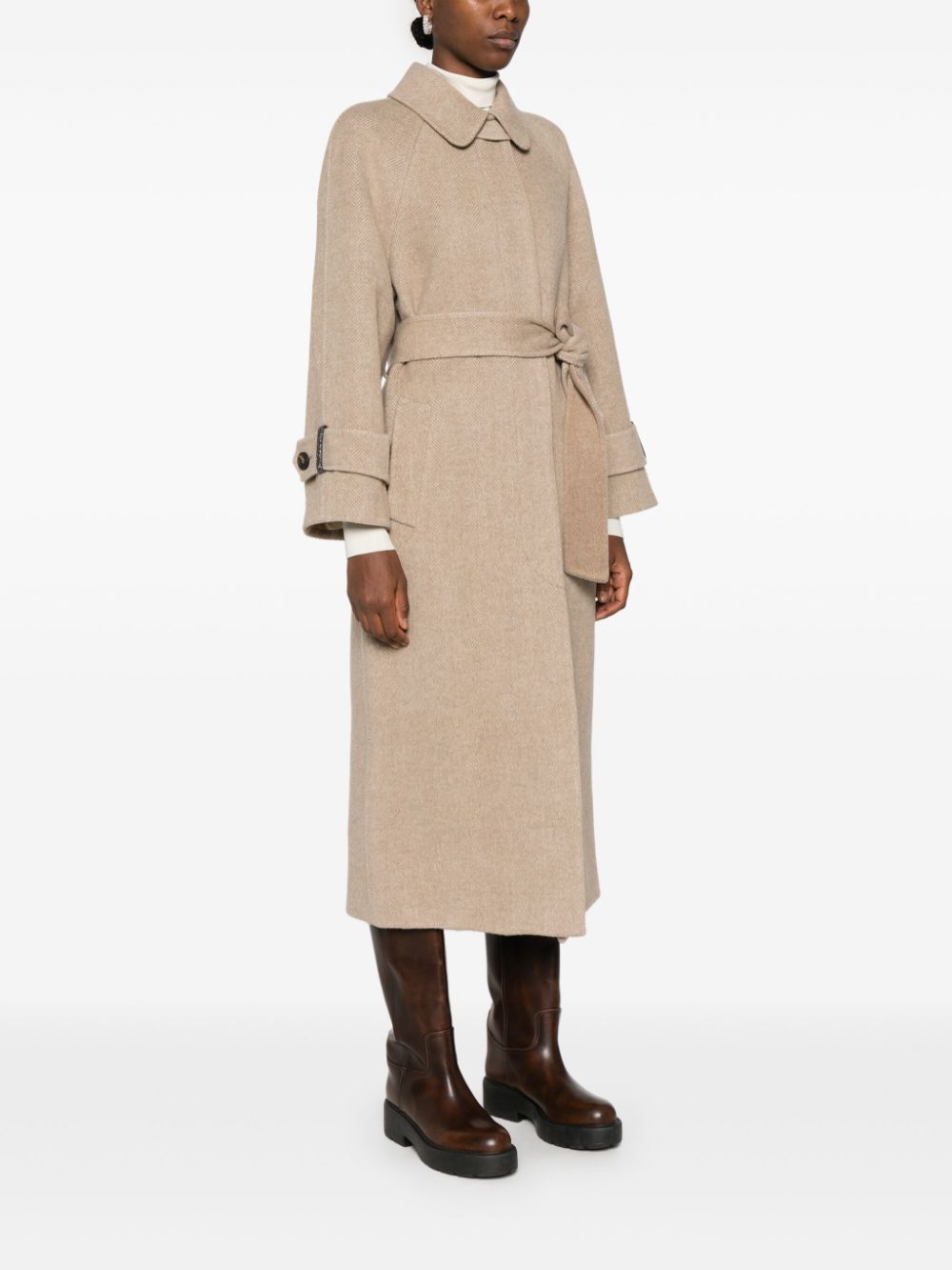 Brunello Cucinelli herringbone coat Women