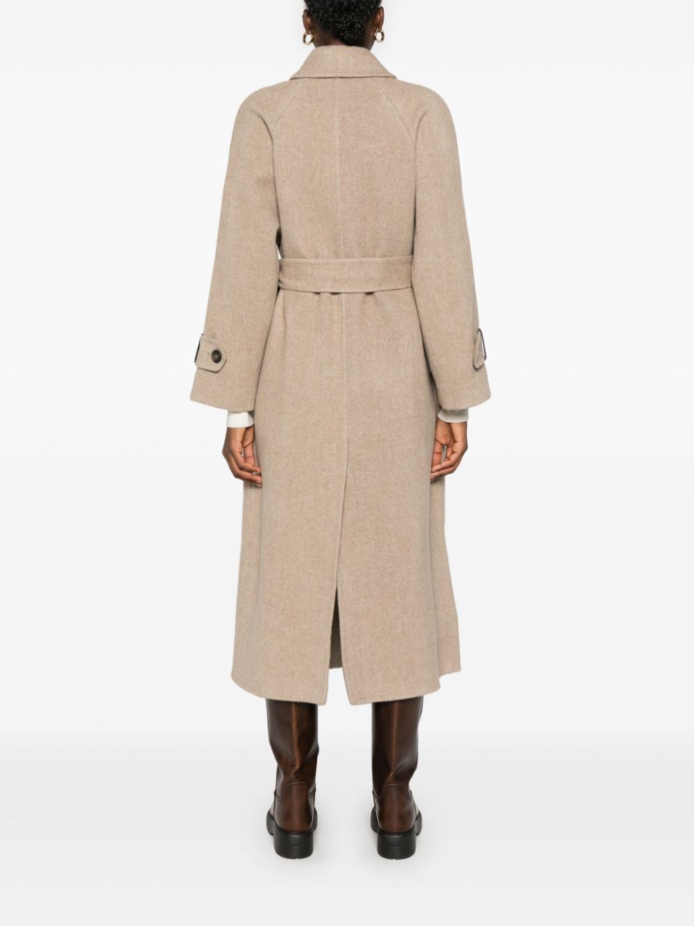 Brunello Cucinelli herringbone coat Women