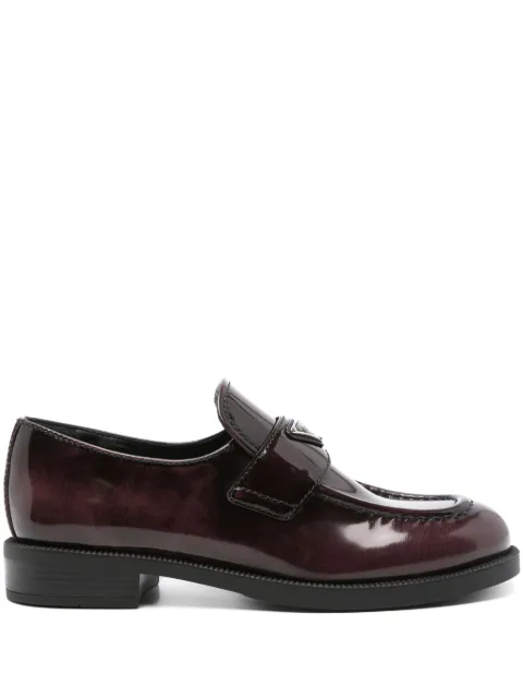 Prada brushed leather loafers