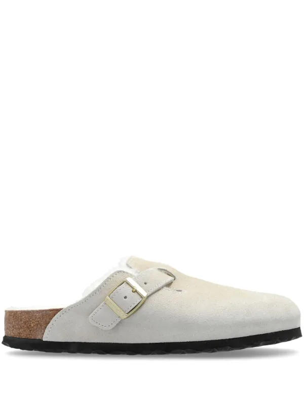 Birkenstock Boston Shearling Mules White FARFETCH PH