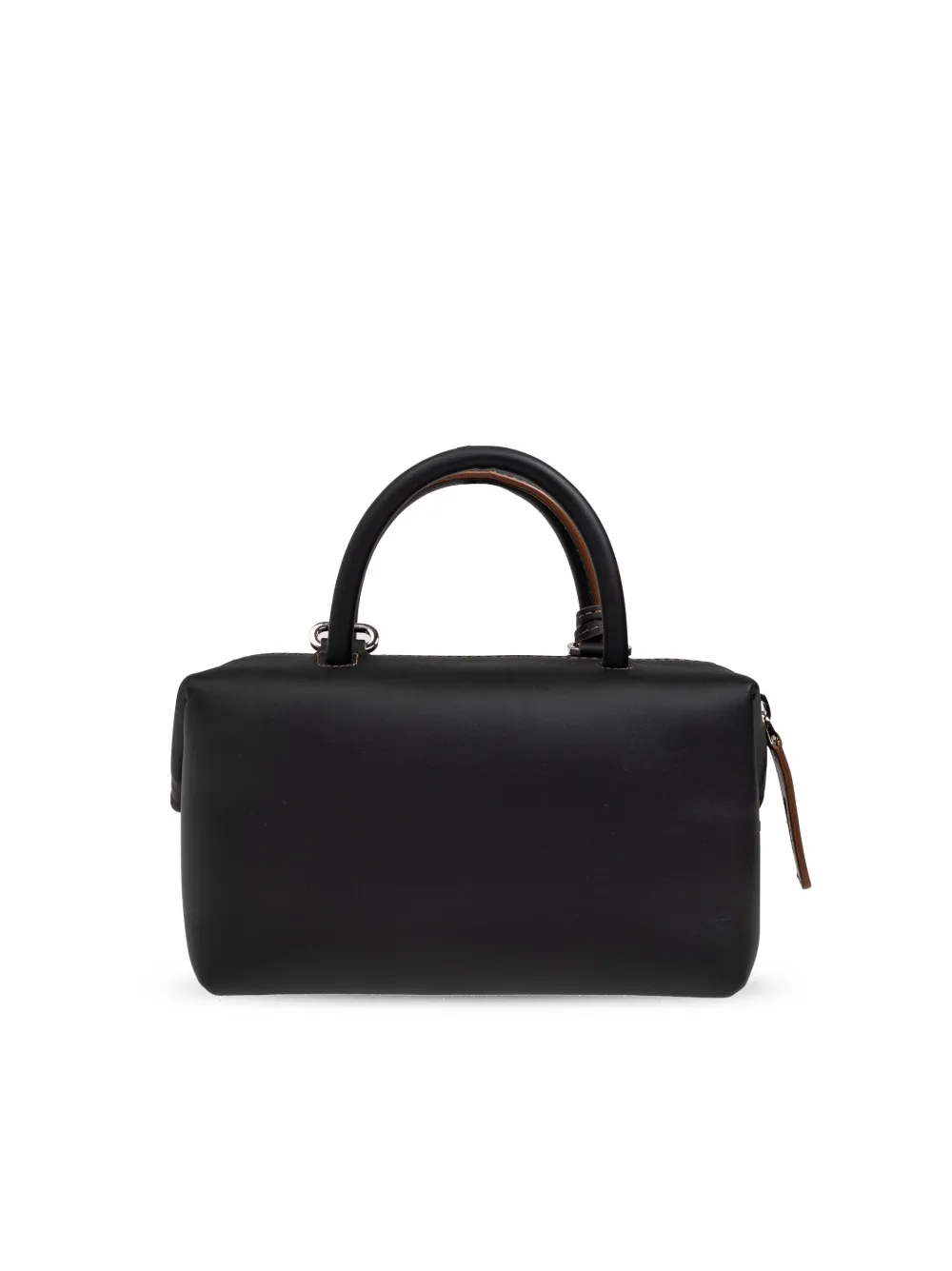Max Mara Leren shopper met logoprint Zwart