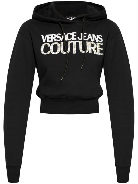 Versace Jeans Couture logo-print cotton hoodie