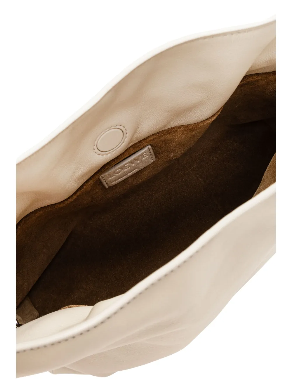 LOEWE Flamenco leren clutch Beige