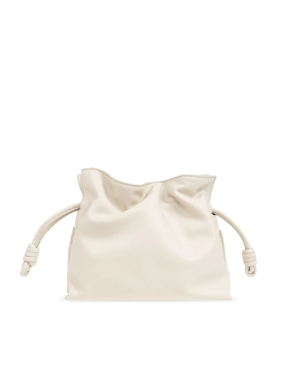 LOEWE Flamenco leren clutch Beige
