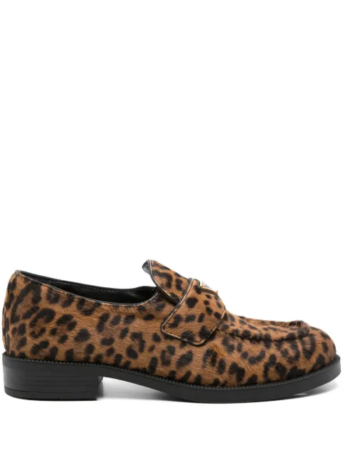 Prada triangle-logo loafers