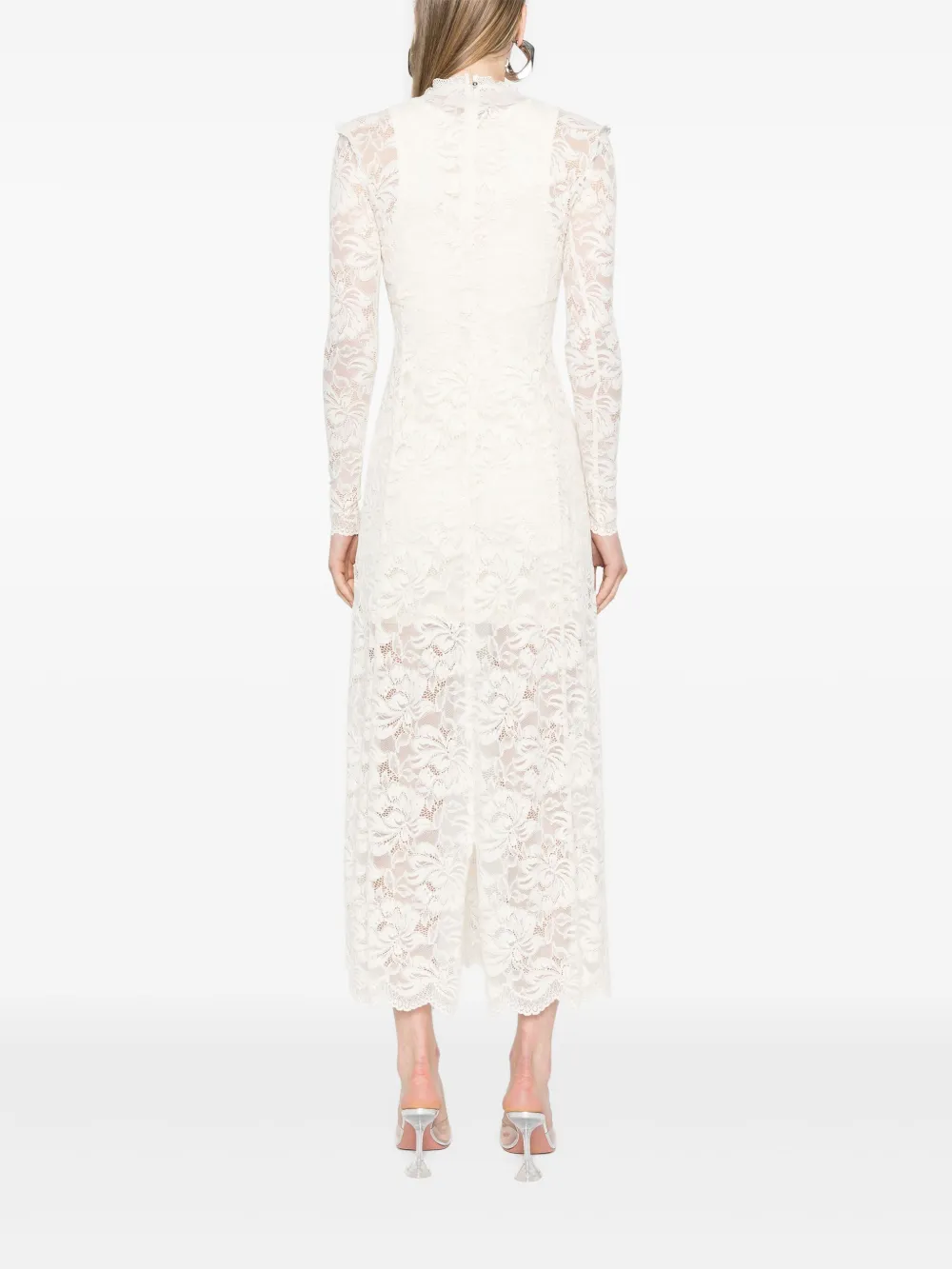 Rabanne Maxi-jurk met kant Wit
