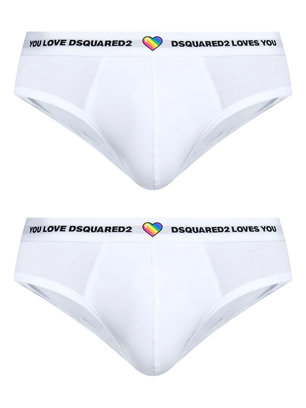 DSQUARED2 Pride briefs (pack of two) - Bianco