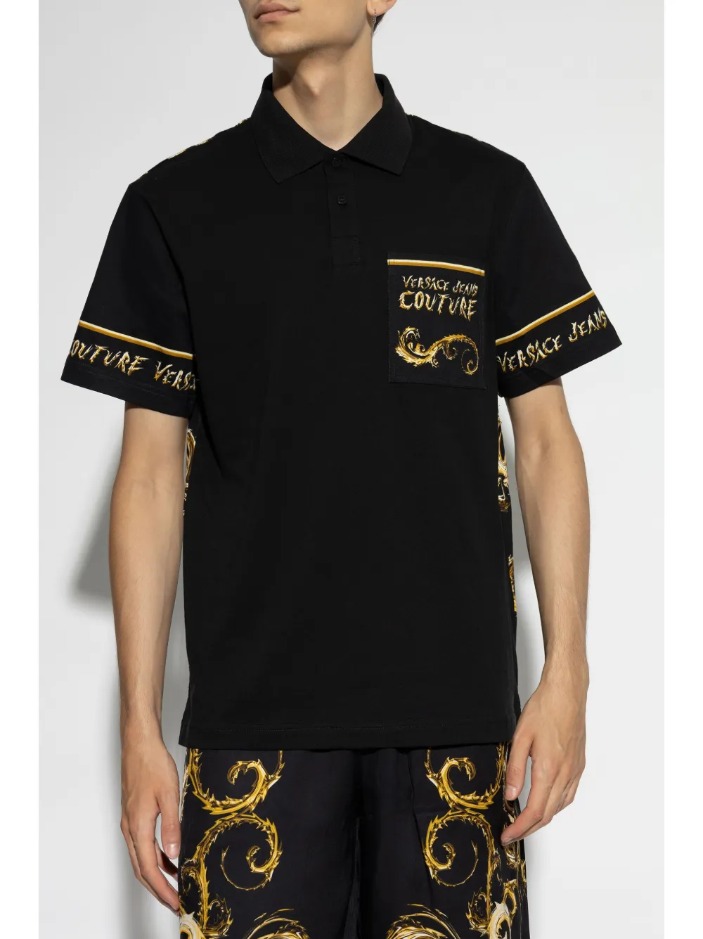 Versace Jeans Couture logo cotton polo shirt Men