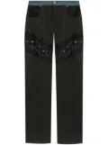 Blumarine panelled straight trousers - Black