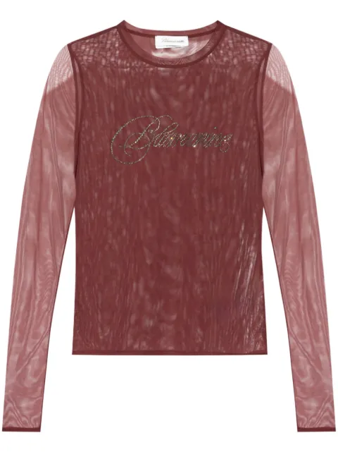 Blumarine logo-embellished top
