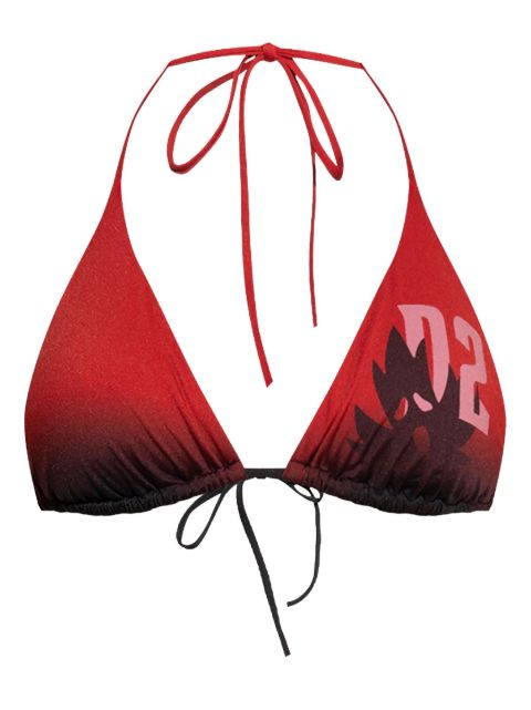 DSQUARED2 logo-print triangle bikini set Women