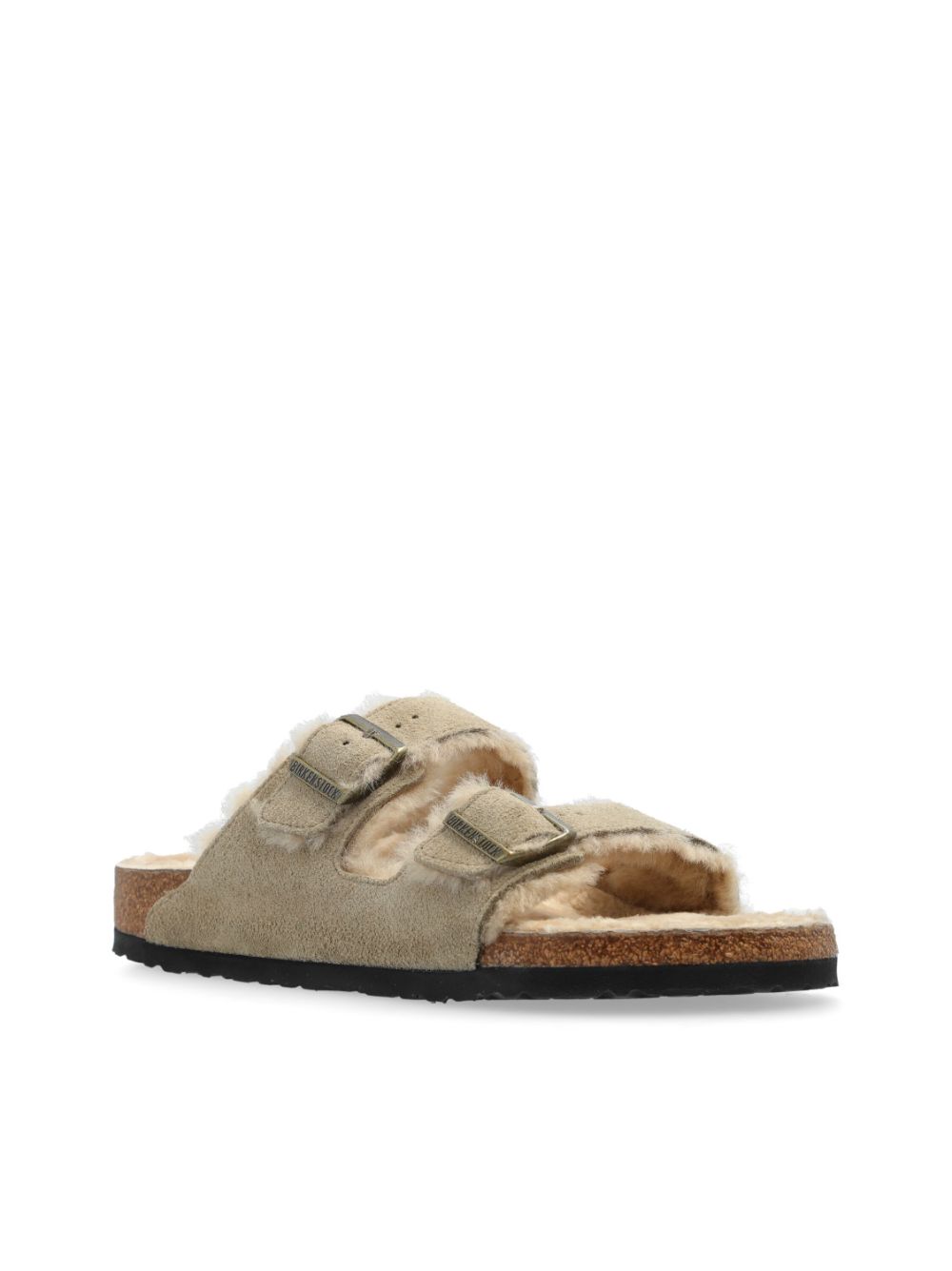 Birkenstock Arizona lammy sandalen Beige