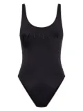 Balmain embroidered-logo one-piece swimsuit - Black