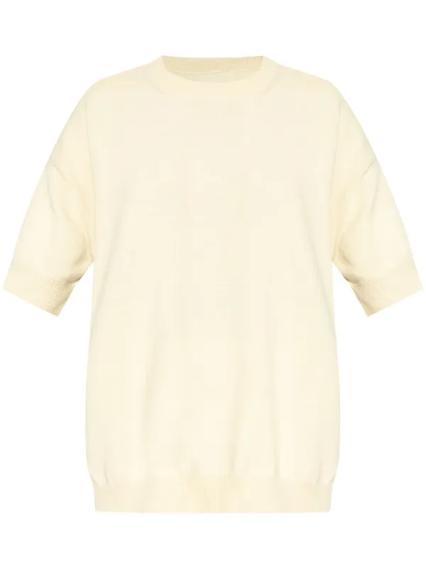 JIL SANDER クルーネックニット Jil Sander クルーネック ニットTシャツ | ニュートラル | FARFETCH JP