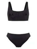 Balmain logo-embroidered bikini - Black