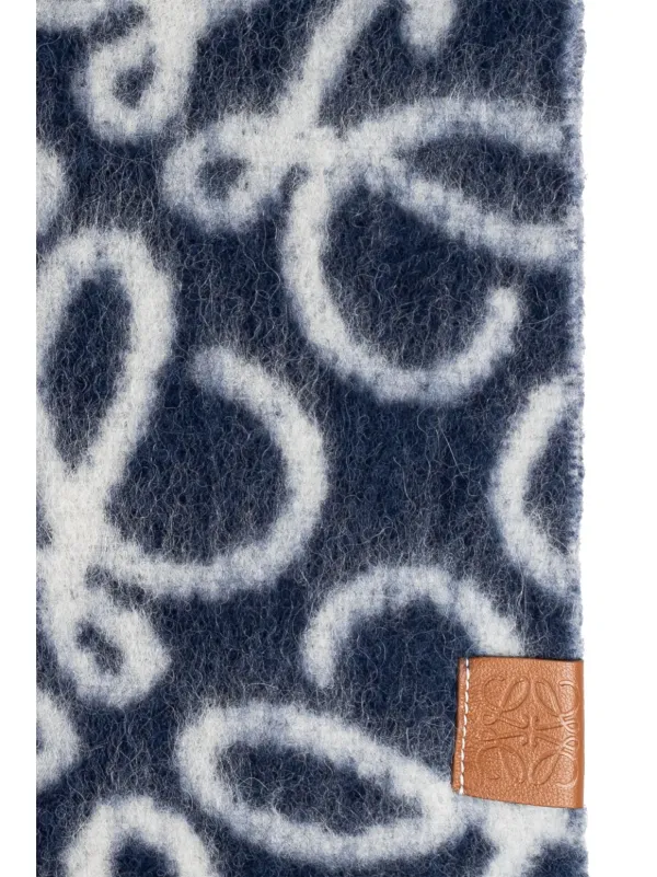 LOEWEアナグラムロゴツートンスカーフ アナグラム ライン スカーフ（ウール/シルク/カシミヤ） マルチカラー