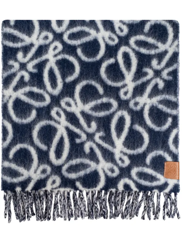 LOEWEアナグラムロゴツートンスカーフ LOEWE アナグラム スカーフ (ウール&カシミヤ) 40cm x 180cm (LOEWE