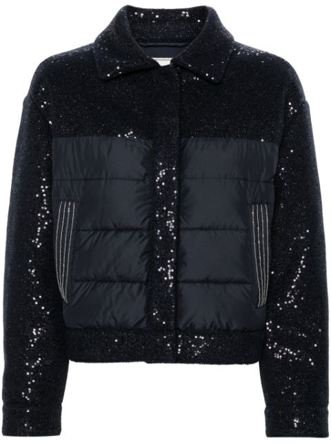 Peserico sequin-embellished down jacket