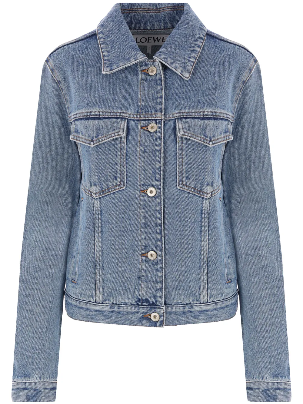 Shop Loewe Anagram Jacket In Blue