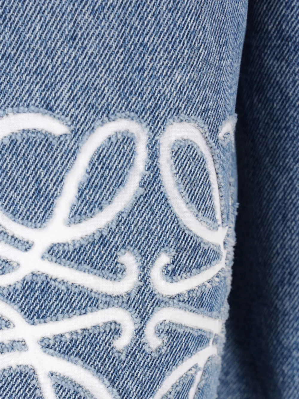 Shop Loewe Anagram Jacket In Blue
