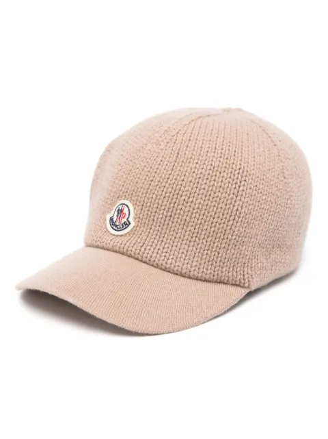 Moncler Gebreide katoenen honkbalpet