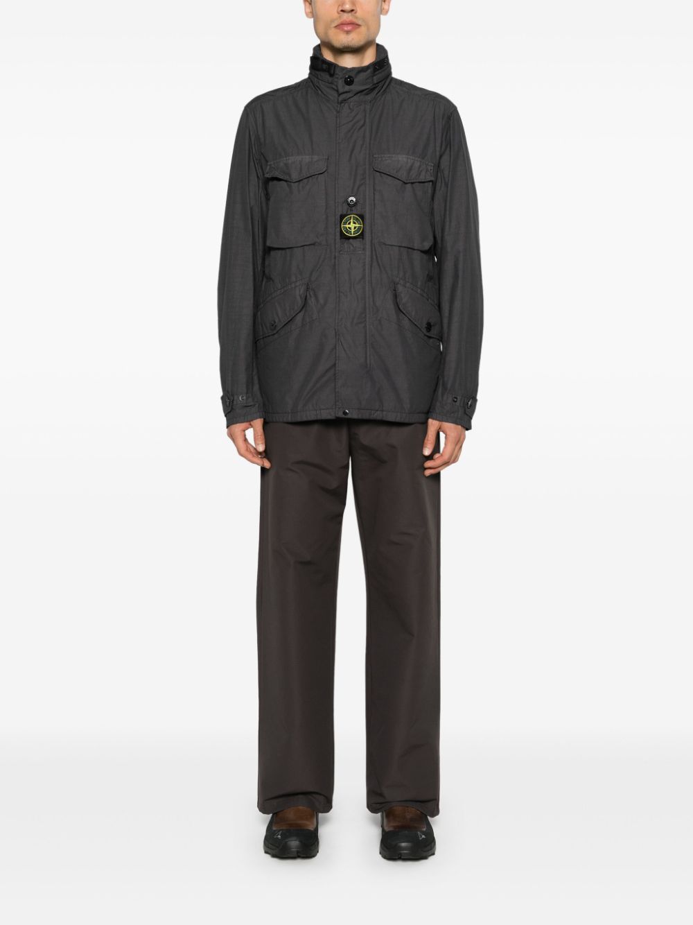 Stone Island Jack met Compass-logopatch - Grijs