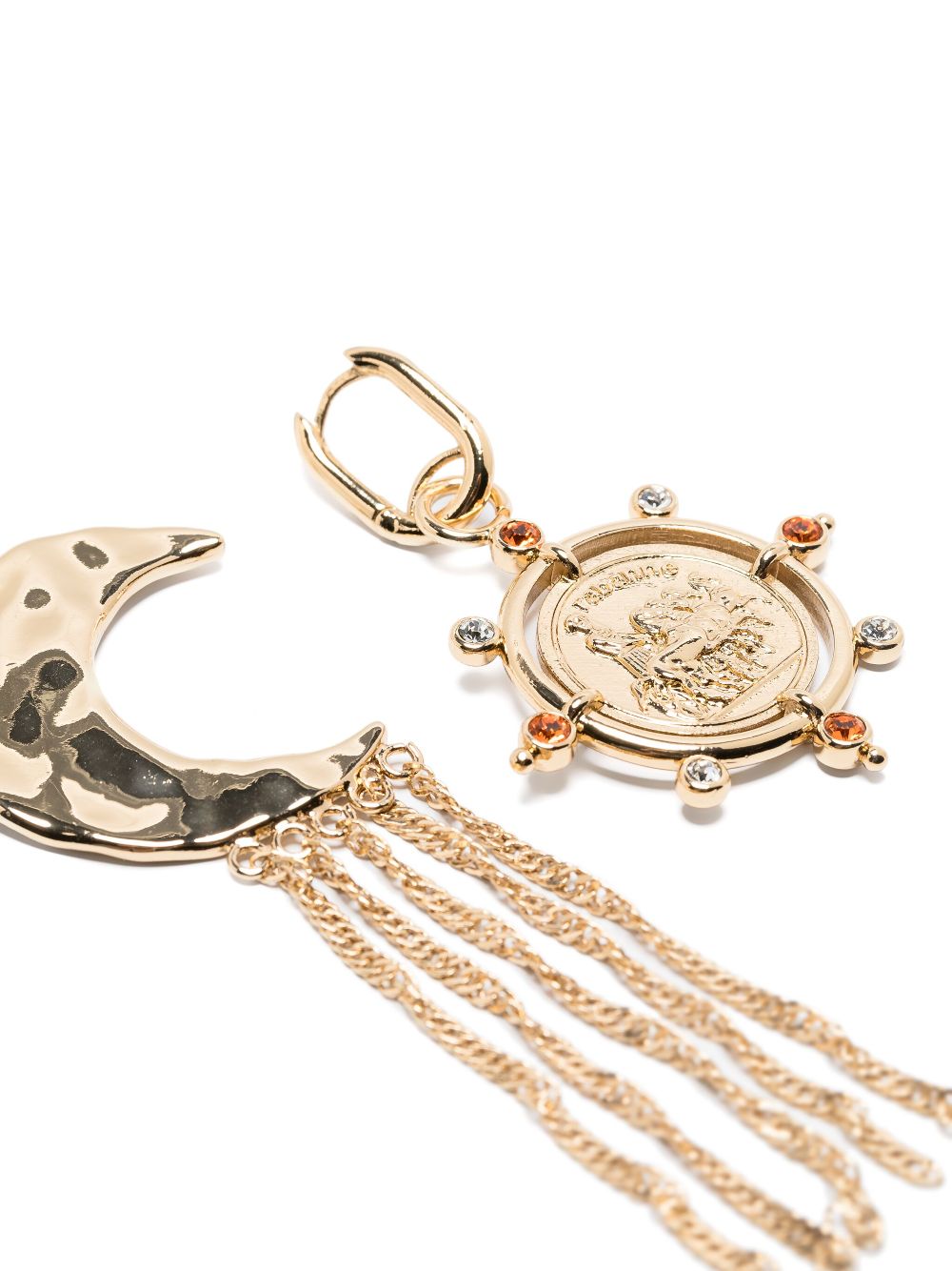 Rabanne Sun Date Medal and Moon earrings Women