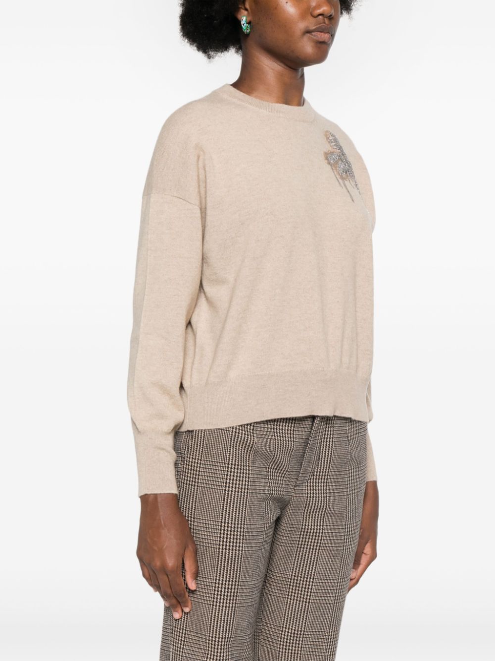 BRUNELLO CUCINELLI MONILI-CHAIN SWEATER 