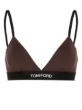 TOM FORD logo-jacquard bra - Brown