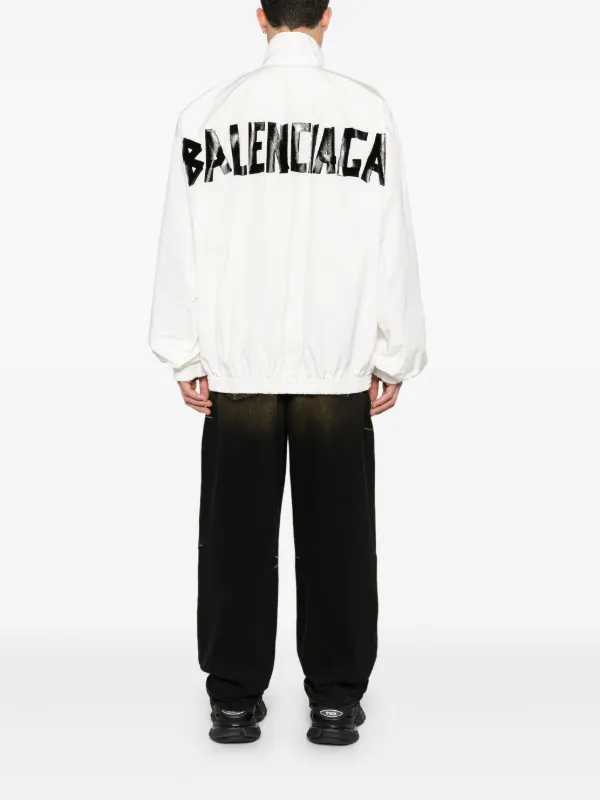 1114Happy様 Balenciaga Tape Type Track Jacket | White | FARFETCH
