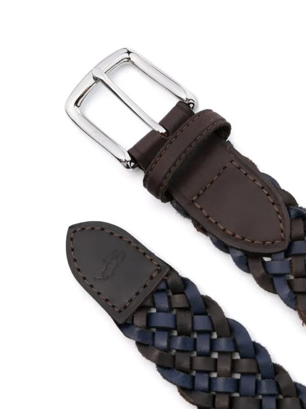POLO RALPH LAUREN レザーコンビメッシュベルト USA製 Polo Ralph Lauren レザーメッシュベルト | ニュートラル