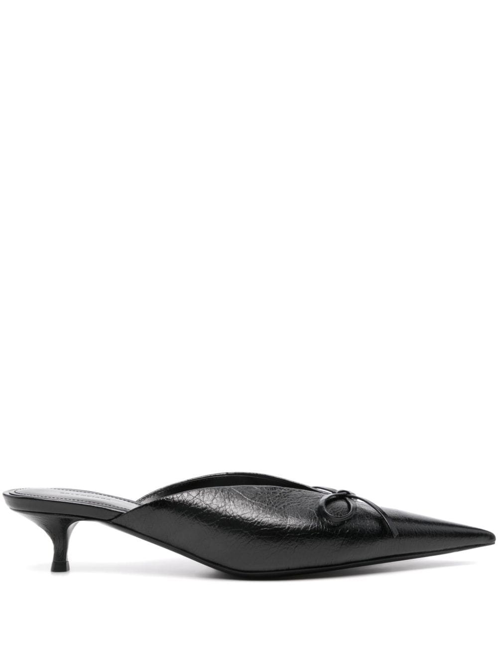 Shop Balenciaga 40mm Knife Bow Mules In Black