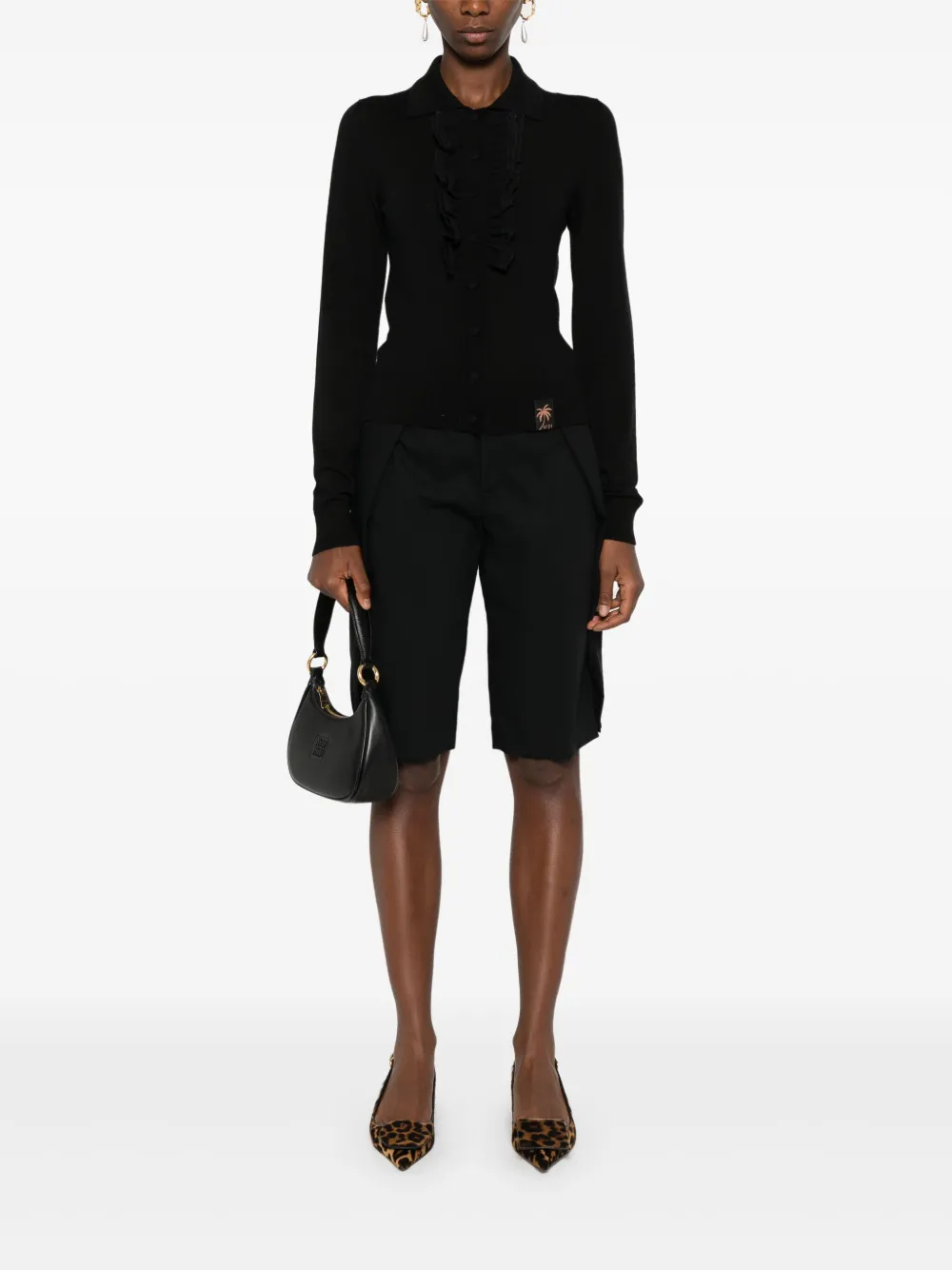 Nº21 Vest met logo-label - Zwart
