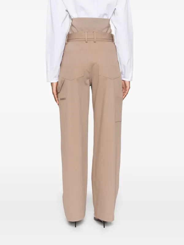 Alaïa knit-band Cargo Trousers | Brown | FARFETCH