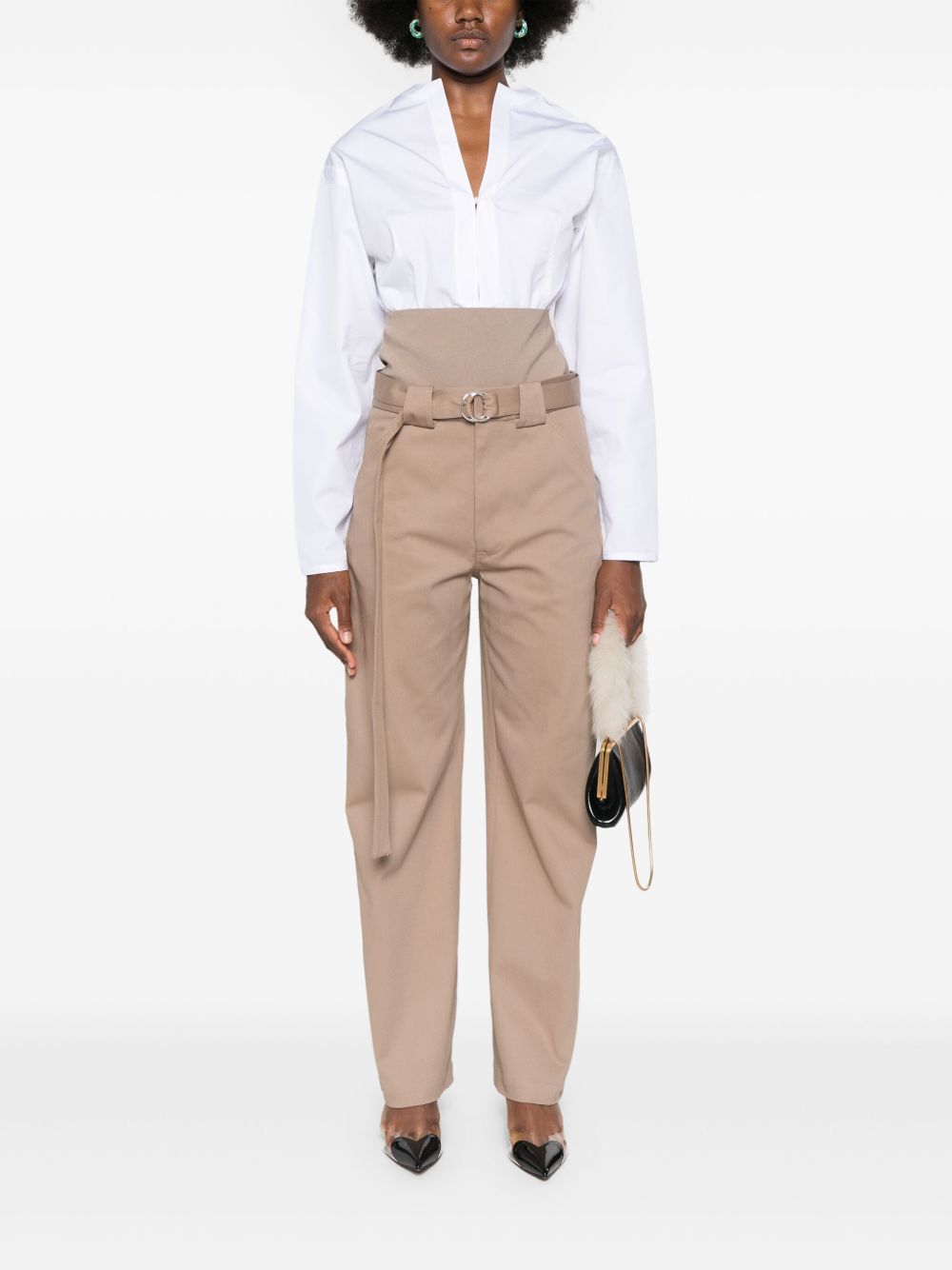 Image 2 of Alaïa knit-band cargo trousers