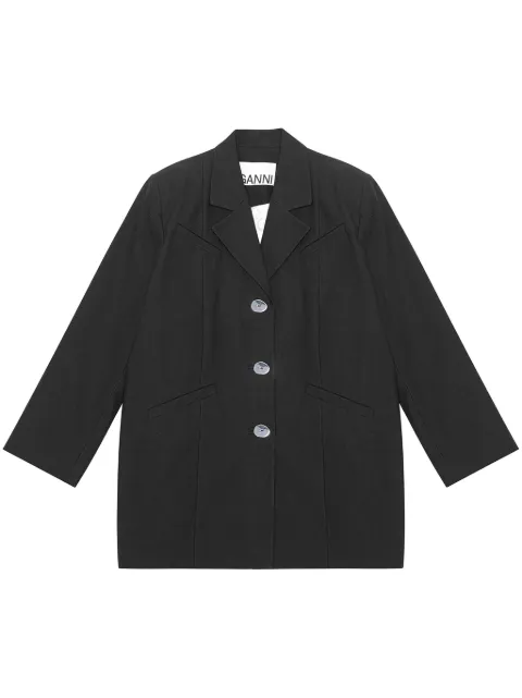 GANNI suiting cotton blazer