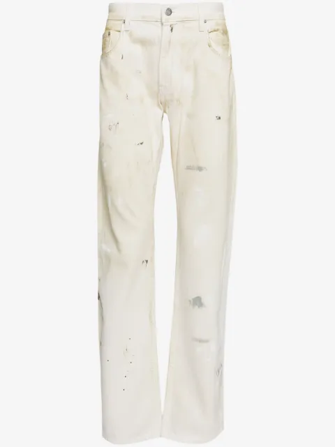 Helmut Lang painted low-rise jeans