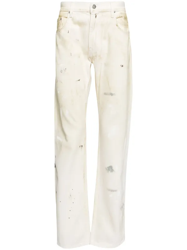Helmut Lang Painted wide-leg Jeans | Blue | FARFETCH
