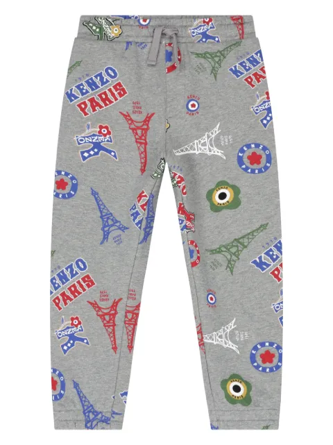 Kenzo Kids Calça jogger com estampa de logo