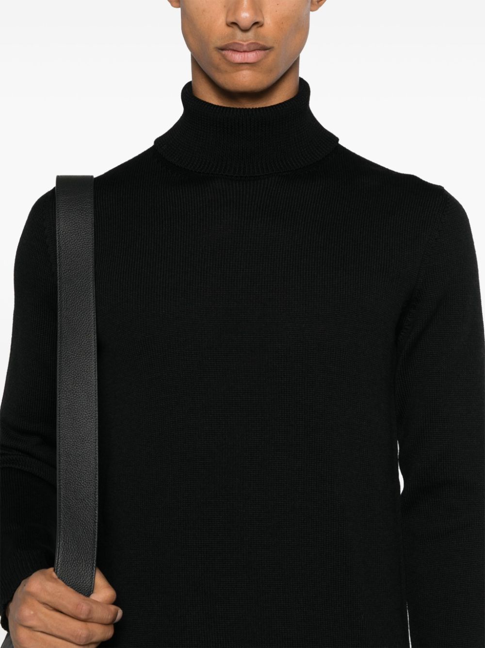 Shop Roberto Collina Merino Sweater In Black