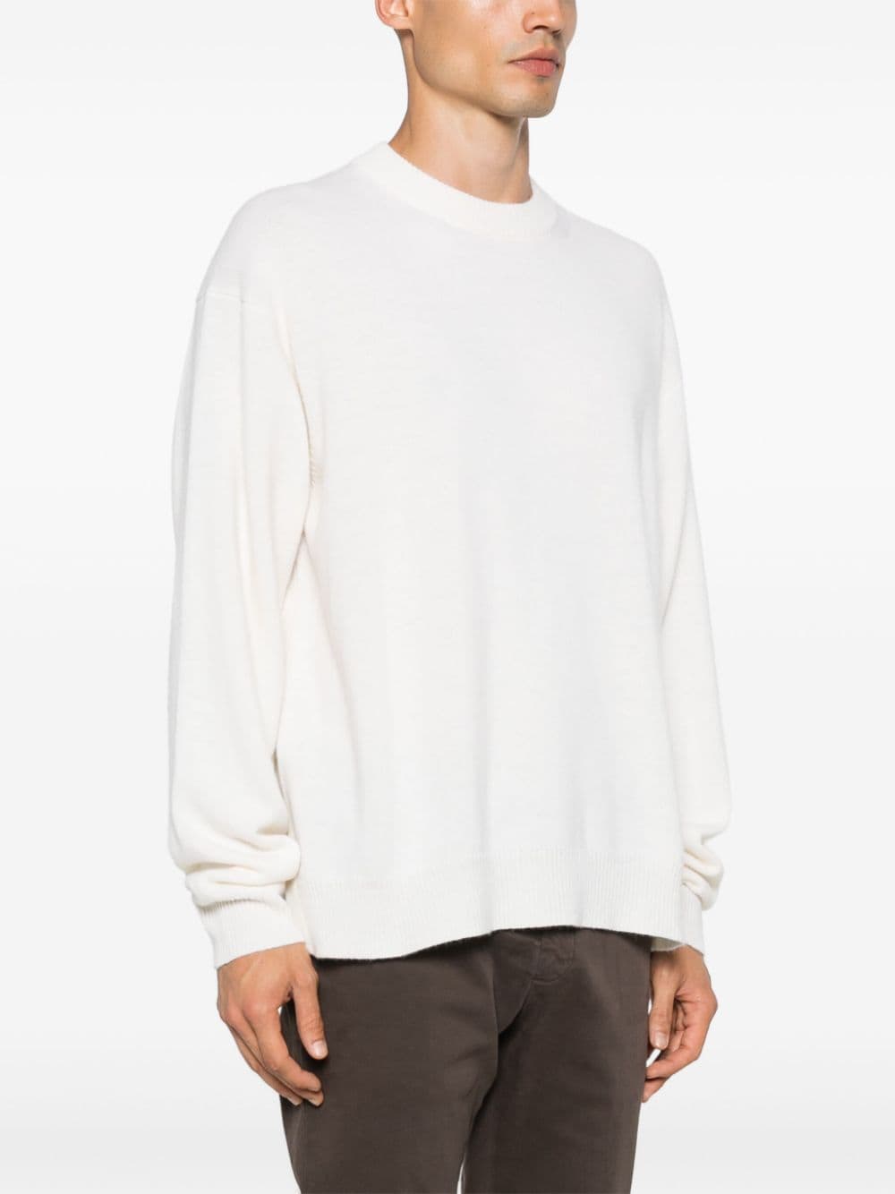 Shop Roberto Collina Long-sleeve Sweater In White