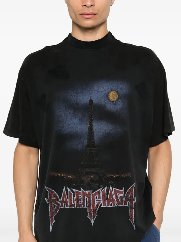 Balenciaga Camiseta Paris Moon Negro FARFETCH ES