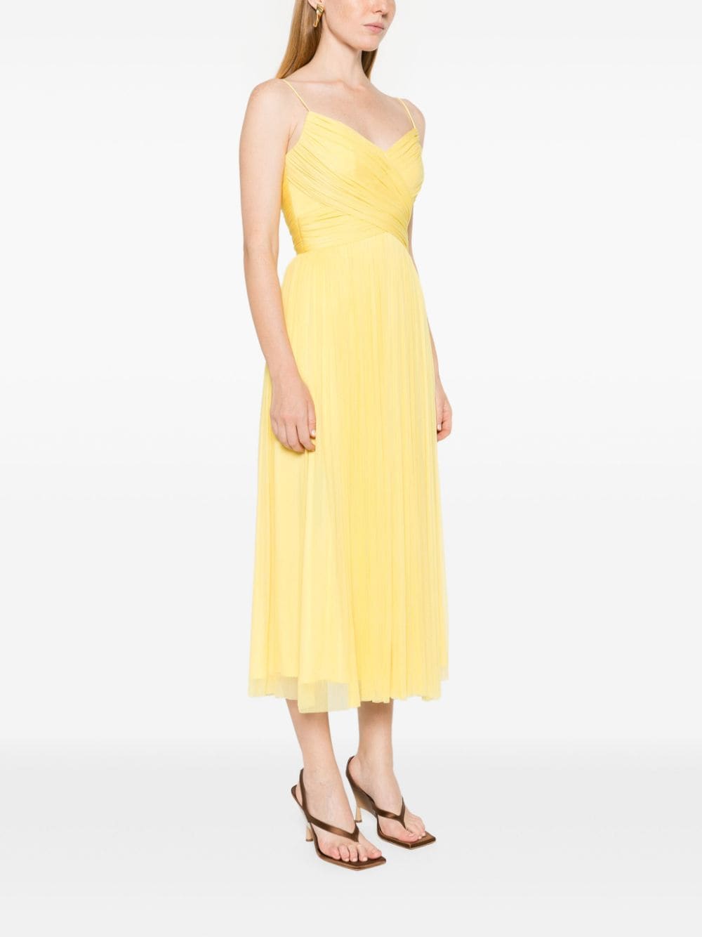 Shop Cristallini The Moon Maxi Dress In Yellow