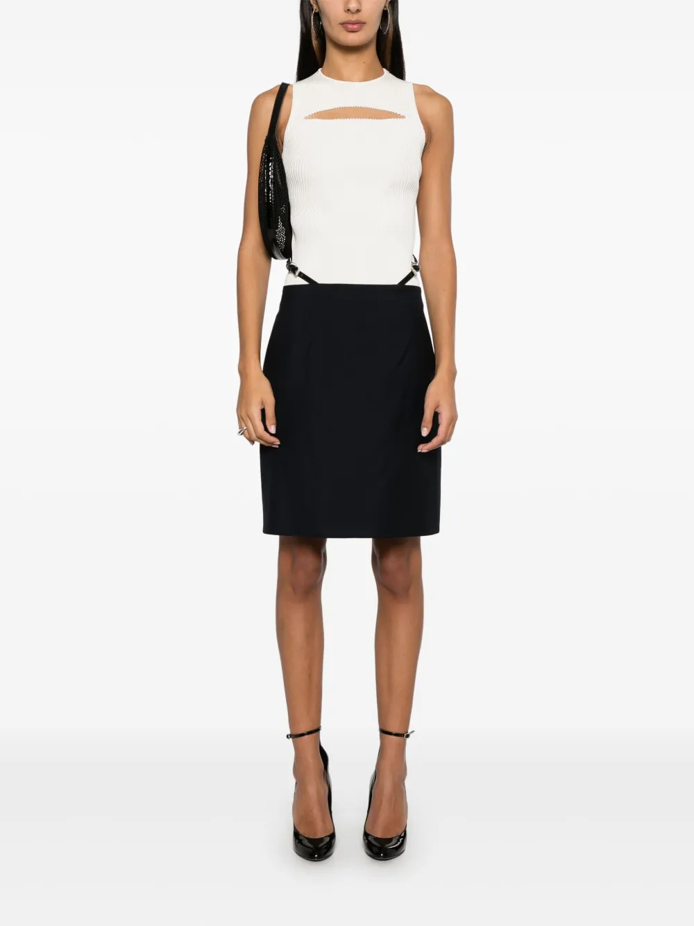 Givenchy Mini-rok met ceintuur - Blauw