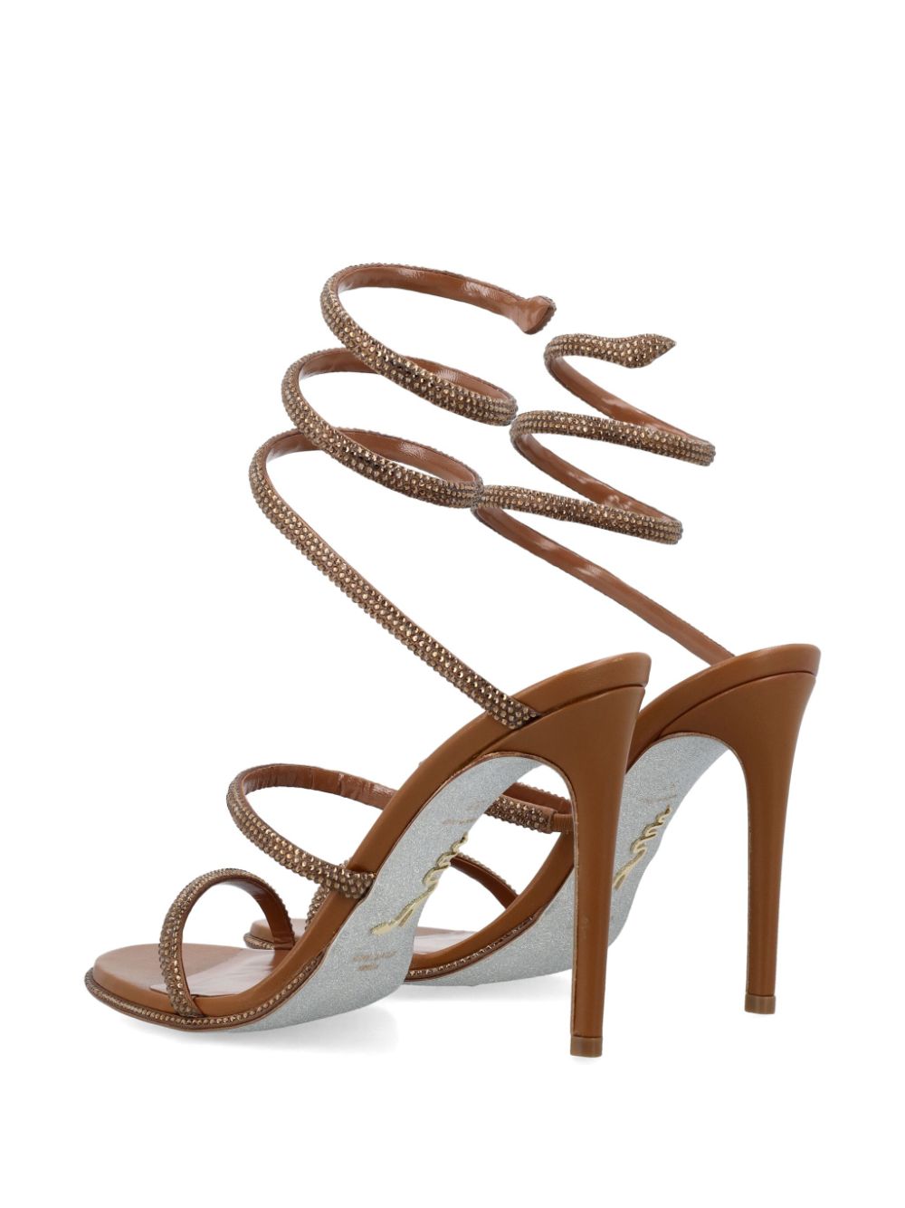 Shop René Caovilla 105mm Cleo Sandals In Brown