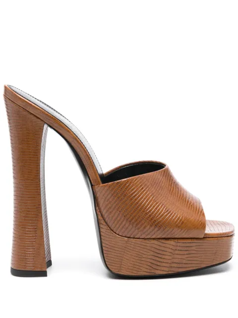 Saint Laurent 145mm lizard-effect mules