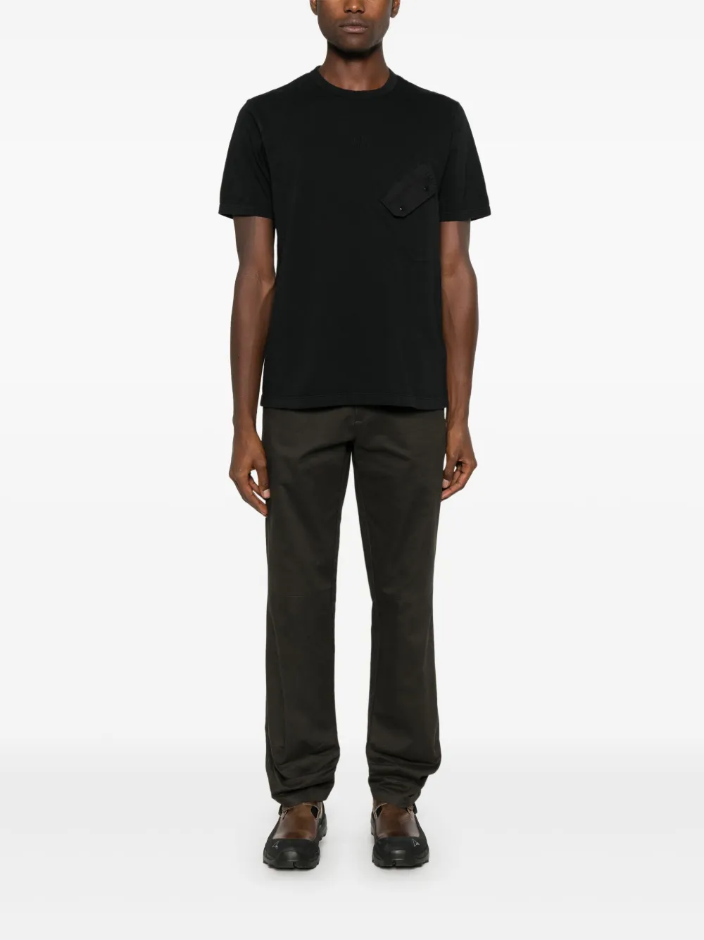 C.P. Company T-shirt met geborduurd logo - Zwart