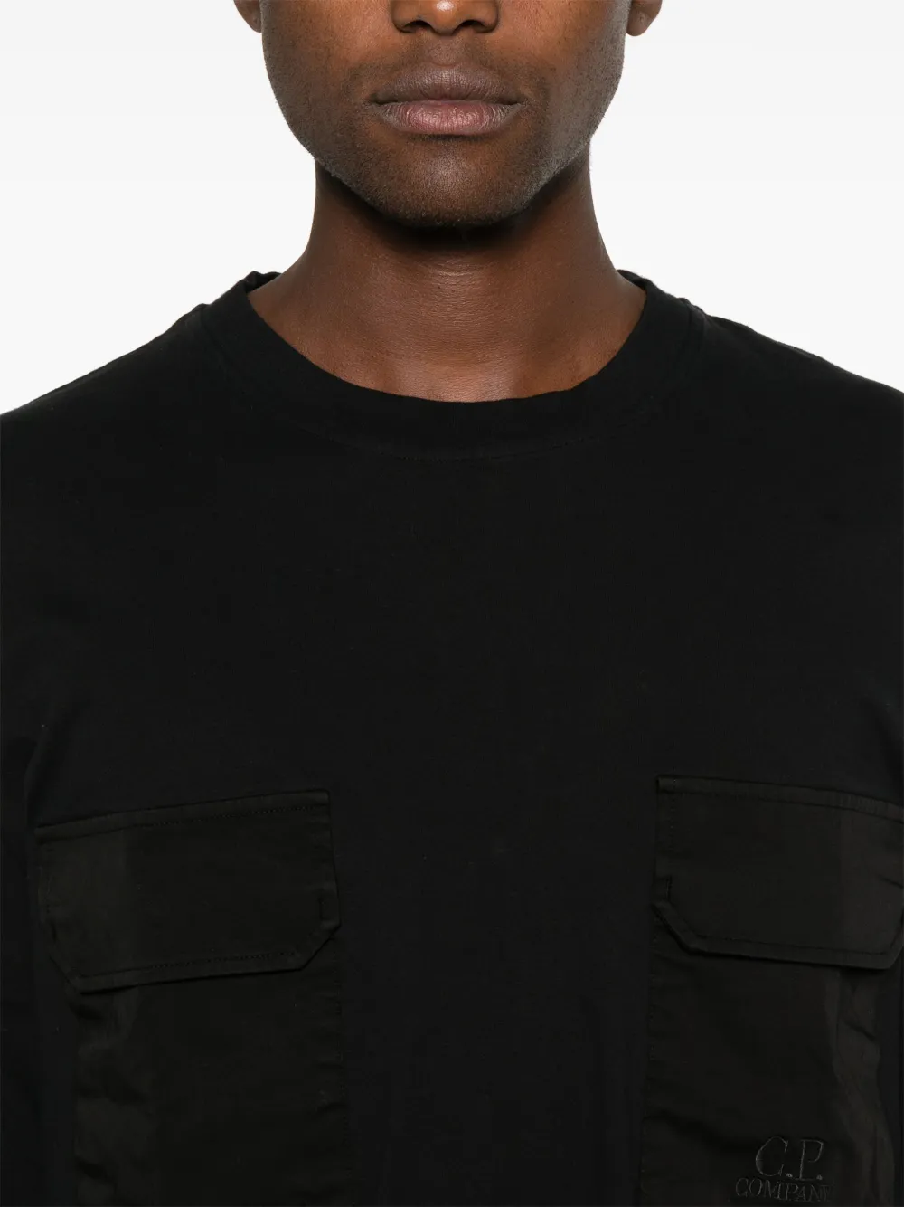 C.P. Company T-shirt met geborduurd logo Zwart