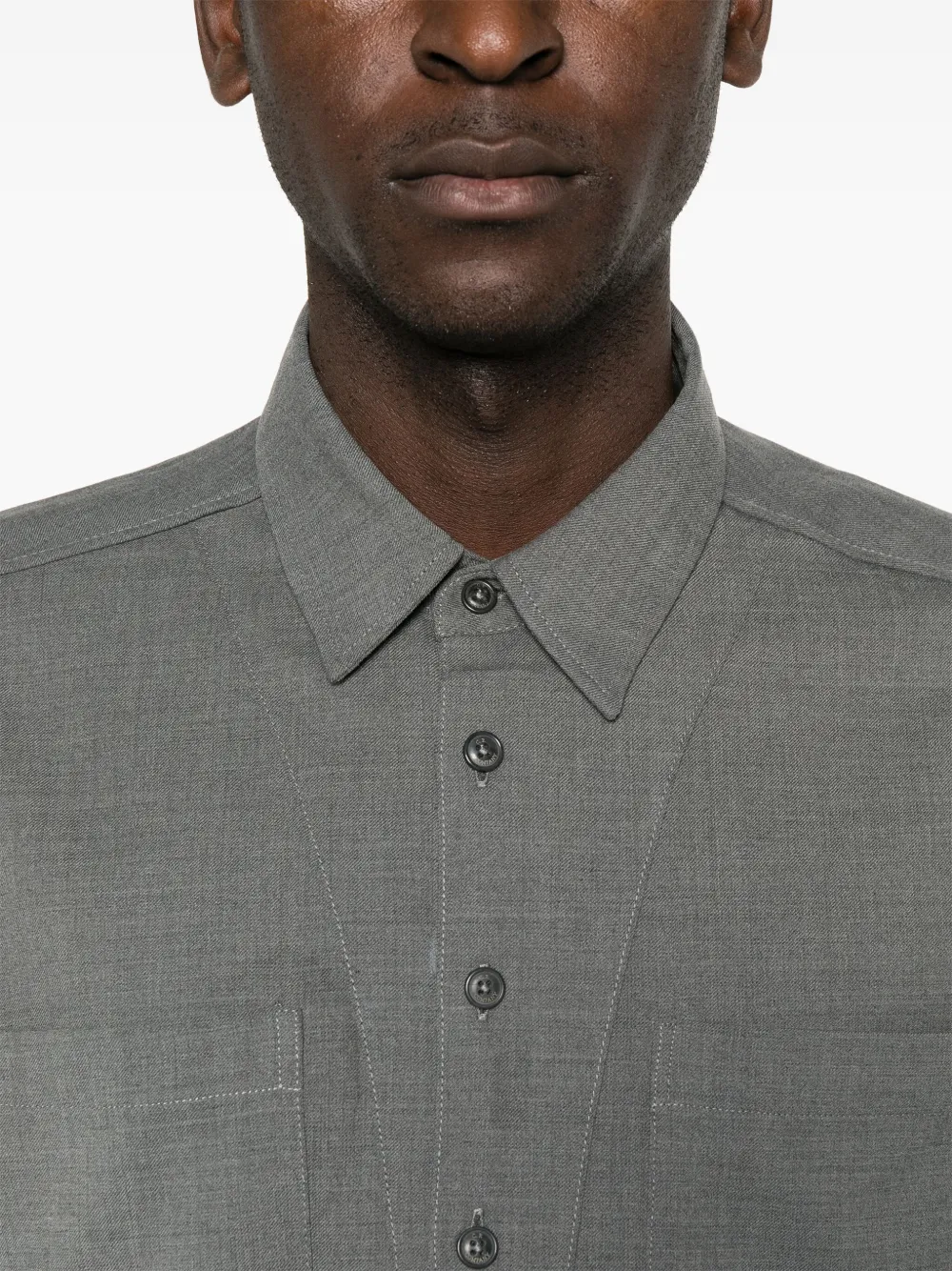 C.P. Company Overhemd met geborduurd logo Grijs