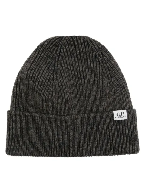 C.P. Company logo-tag beanie